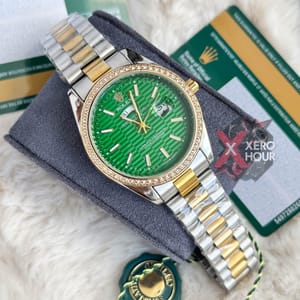 Rolex New Limited Edition || Green Wave Pattern || SS Body || Dual Tone_img_0