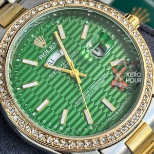 Rolex New Limited Edition || Green Wave Pattern || SS Body || Dual Tone_img_1