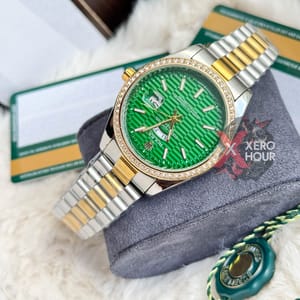 Rolex New Limited Edition || Green Wave Pattern || SS Body || Dual Tone_img_2
