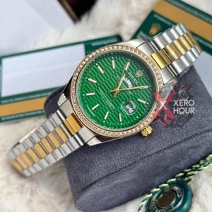 Rolex New Limited Edition || Green Wave Pattern || SS Body || Dual Tone_img_4