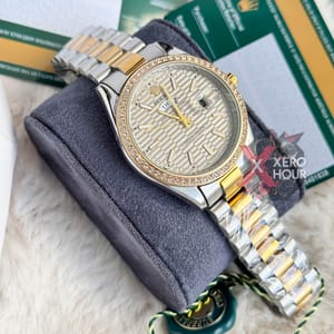 Rolex New Limited Edition || Cream Wave Pattern || SS Body || Dual Tone_img_2