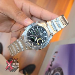 Edifice Master Grade || Japan Movement | Chain Style | New Silver Black_img_4