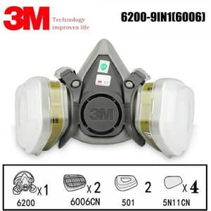 3M™ Half Facepiece Reusable Respirator 6200 With Cartridge