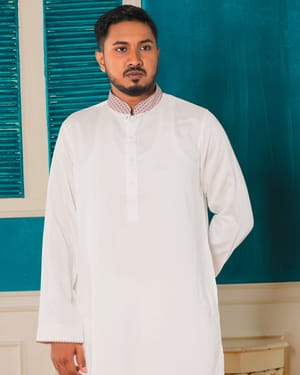 Elegant White with Warm Accents Panjabi_img_1