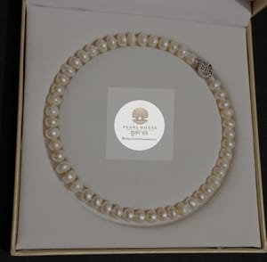 Button shape Pearl Necklace_img_0