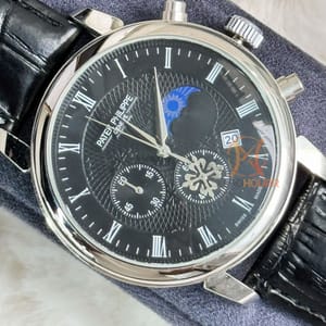Patek Philippe Moon phase Chrono || Engraving body | Black Dial_img_1