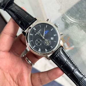 Patek Philippe Moon phase Chrono || Engraving body | Black Dial_img_2