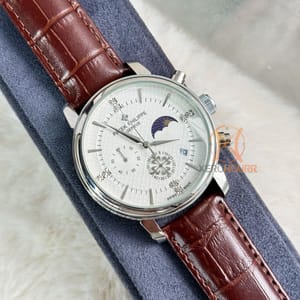 Patek Philippe Moon phase Chrono || Engraving body || Brown White dial_img_2