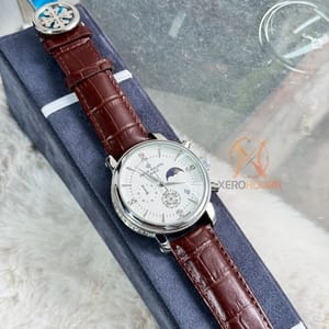 Patek Philippe Moon phase Chrono || Engraving body || Brown White dial_img_4