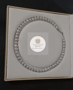 Ash colour Pearl Necklace_img_1