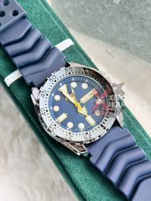 Seiko Sport 5 || Silicon Strap || Swift Movement ||  Silver Blue_img_0