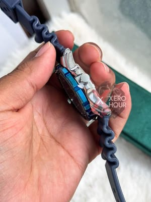 Seiko Sport 5 || Silicon Strap || Swift Movement || Blue Silver Black Blue_img_4