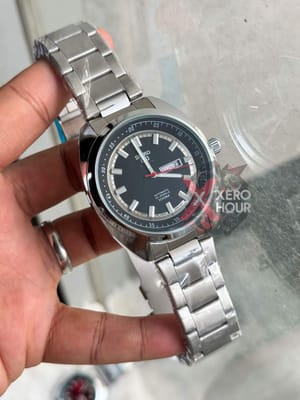 Seiko || SS Strap || Swift Movement || Silver Black || Powerful Lume_img_4