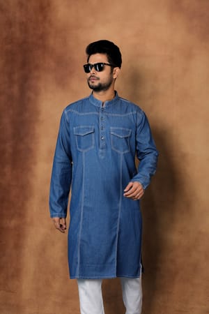 Classic Denim Panjabi_img_2