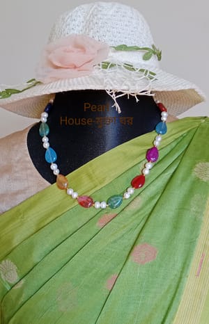 Exclusive Pearl & Stone combination neckpiece_img_1