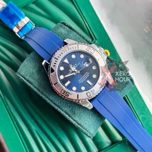 Rolex Yatch Master ||Silver Blue | AA+ Grade || With Rolex Mid Size Box_img_0