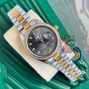 Rolex Day Date || Dual Tone || Grey Dial || Rolex Mid Size Box_img_1
