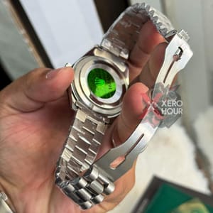 Rolex Day Date  Single Tone || Red Dial || Rolex Mid Size Box_img_1