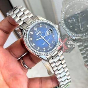 Rolex Day Date  || Silver Blue || AA+ || Rolex Box Single_img_1
