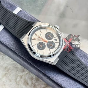 Tissot PRX Chronograph || Active || Silicon Strap || Black white black_img_2