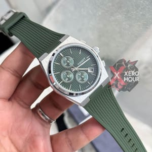 Tissot PRX Chronograph || Active || Silicon Strap || Green_img_2