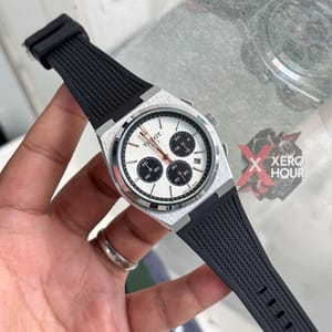 Tissot PRX Chronograph || Active || Silicon Strap || Black white black_img_1