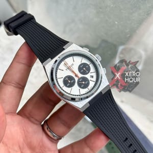 Tissot PRX Chronograph || Active || Silicon Strap || Black white black_img_3