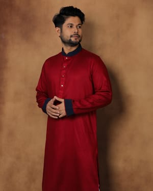 Regal Crimson Panjabi - Premium Style for Every Occasion_img_2