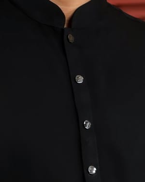 Eternal Elegance Black Panjabi_img_2