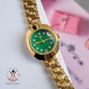 Rado GOLD With Green Dial with Stone_img_1