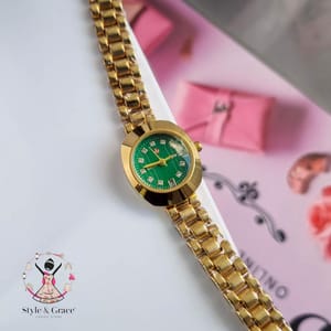 Rado GOLD With Green Dial with Stone_img_2