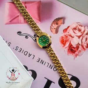 Rado GOLD With Green Dial with Stone_img_3