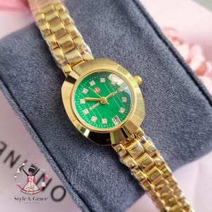 Rado GOLD With Green Dial with Stone_img_5