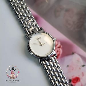 Gucci Ladies Silver & White Dial_img_3