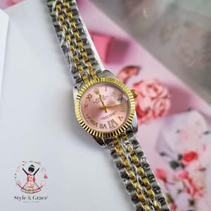 Rolex Jublee Chain Dual Tone Pink Dial_img_4