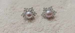 Diamond cut Pearl Ear Ring_img_1