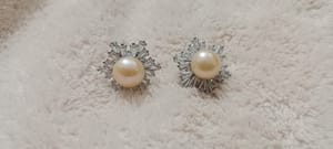 Diamond cut Pearl Ear Ring_img_0