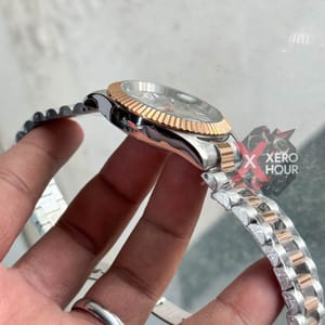 Rolex New Dual Tone || 3D Dial Texture || with Brand box || Bronze Silver Dial_img_2