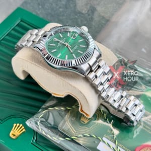 Rolex New Single Tone || 3D Dial Texture || with Brand box || Green Dial_img_1