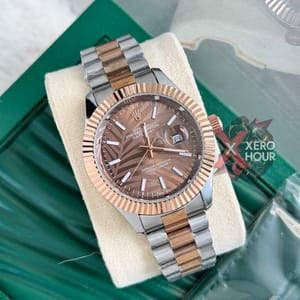 Rolex New Dual Tone || 3D Dial Texture || with Brand box || Bronze with bronze dial_img_0