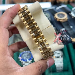 Rolex New Single Tone || 3D Dial Texture || with Brand box ||  Gold & Green Dial_img_3