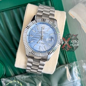 Rolex New Single Tone || 3D Dial Texture || with Brand box ||  Sky Blue_img_3