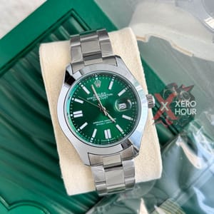 Rolex New Single Tone || Oyster Perpetual || with Brand box || Green Dial_img_1