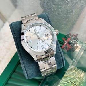 Rolex New Single Tone || Oyster Perpetual || with Brand box || White Dial_img_1