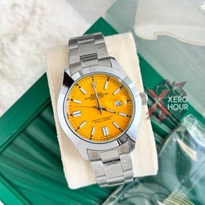 Rolex New Single Tone || Oyster Perpetual || with Brand box || yellow Dial_img_1