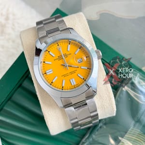 Rolex New Single Tone || Oyster Perpetual || with Brand box || yellow Dial_img_2