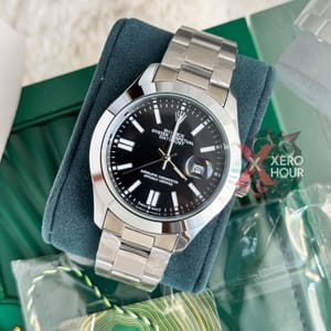 Rolex New Single Tone || Oyster Perpetual || with Brand box || Black Dial_img_1