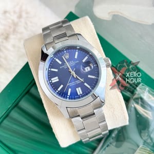 Rolex New Single Tone || Oyster Perpetual || with Brand box || Blue Dial_img_4