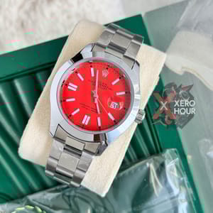 Rolex New Single Tone || Oyster Perpetual || with Brand box || RED Dial_img_1