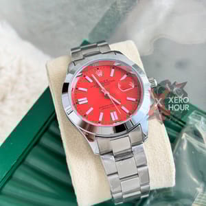Rolex New Single Tone || Oyster Perpetual || with Brand box || RED Dial_img_3